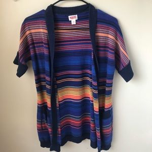 Knit short sleeve cardigan sz XS